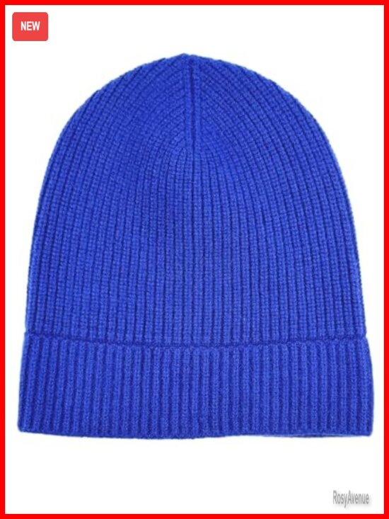 100% Merino Wool Ribbed Knit Beanie Cap, Warm Winter Hat Unisex main image 4